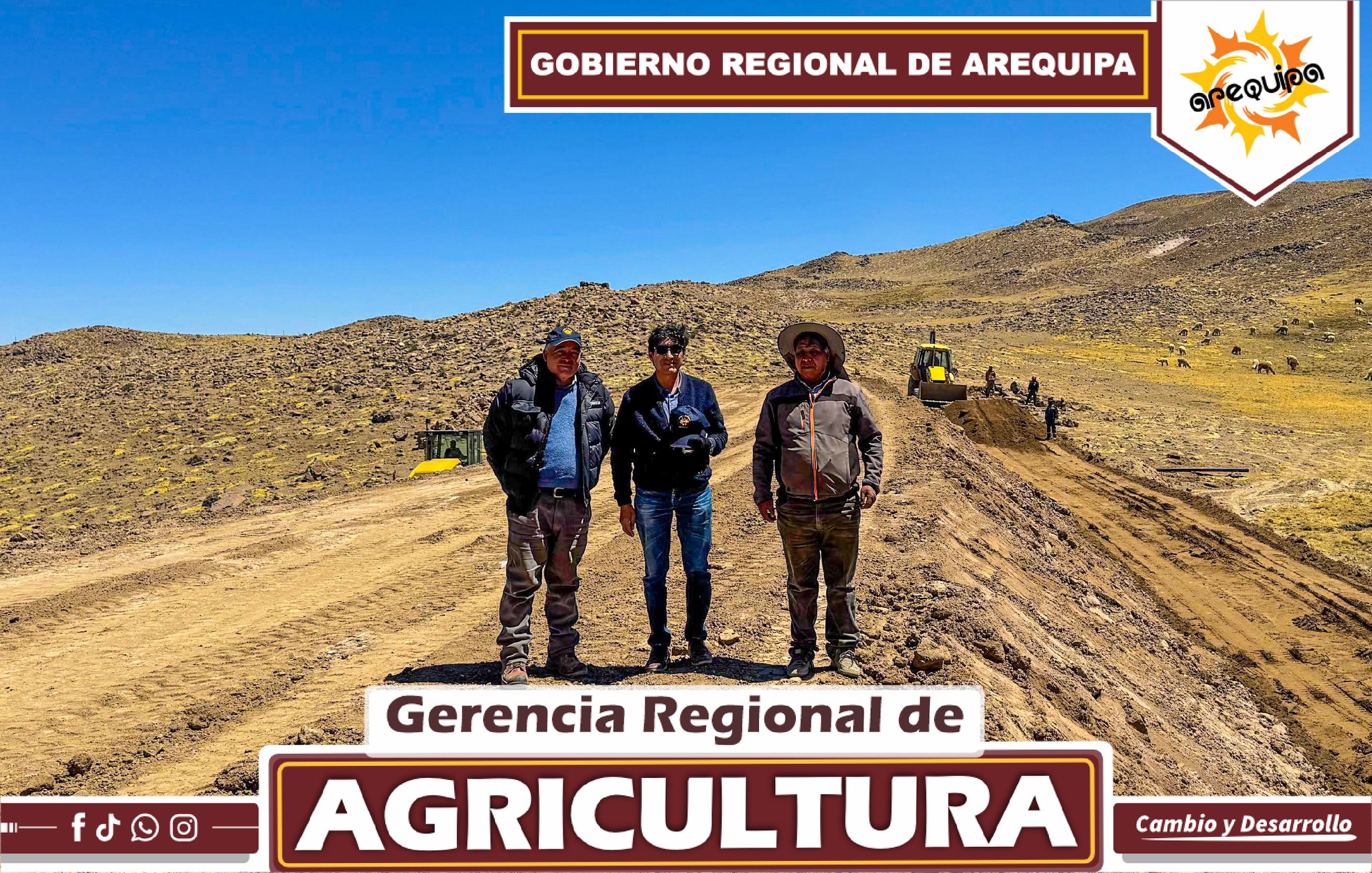 GOBIERNO REGIONAL DE AREQUIPA IMPULSA CONSTRUCCIÓN DE DIQUES PARA FORTALECER LA ACTIVIDAD ALPAQUERA EN SAN JUAN DE TARUCANI