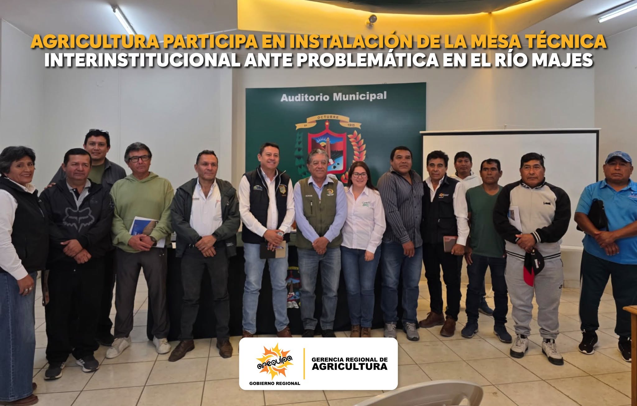 AGRICULTURA PARTICIPA EN INSTALACIÓN DE LA MESA TÉCNICA INTERINSTITUCIONAL ANTE PROBLEMÁTICA EN EL RÍO MAJES