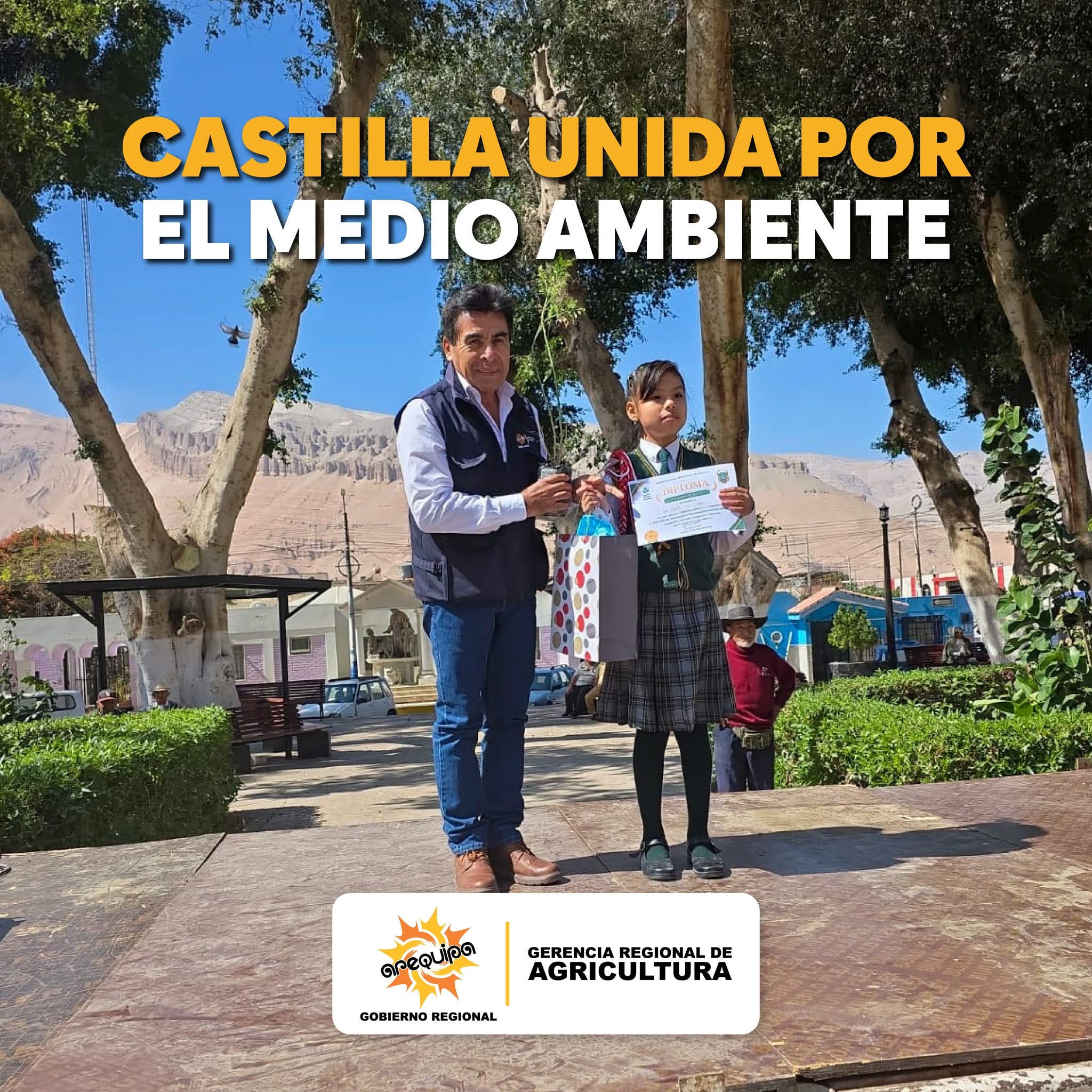 🌎♻️ En el marco del Día Mundial del Medio Ambiente, la Gerencia Regional de Agricultura a través de la Agencia Agraria Castilla y el Proyecto Arroz participaron en una jornada articulada junto a la Municipalidad Provincial de Castilla, la UGEL Castilla y 